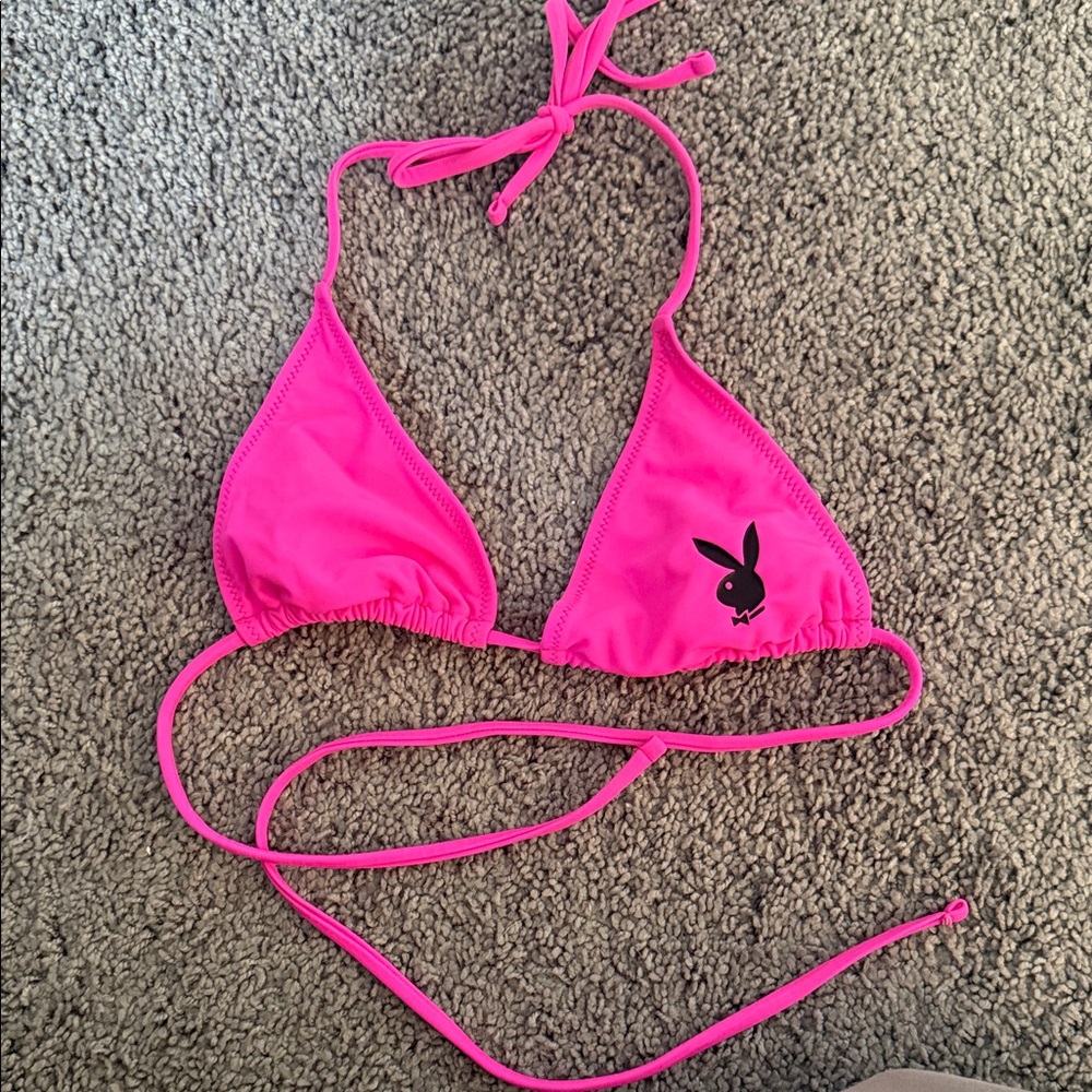 Playboy Pink Triangle Bikini Top